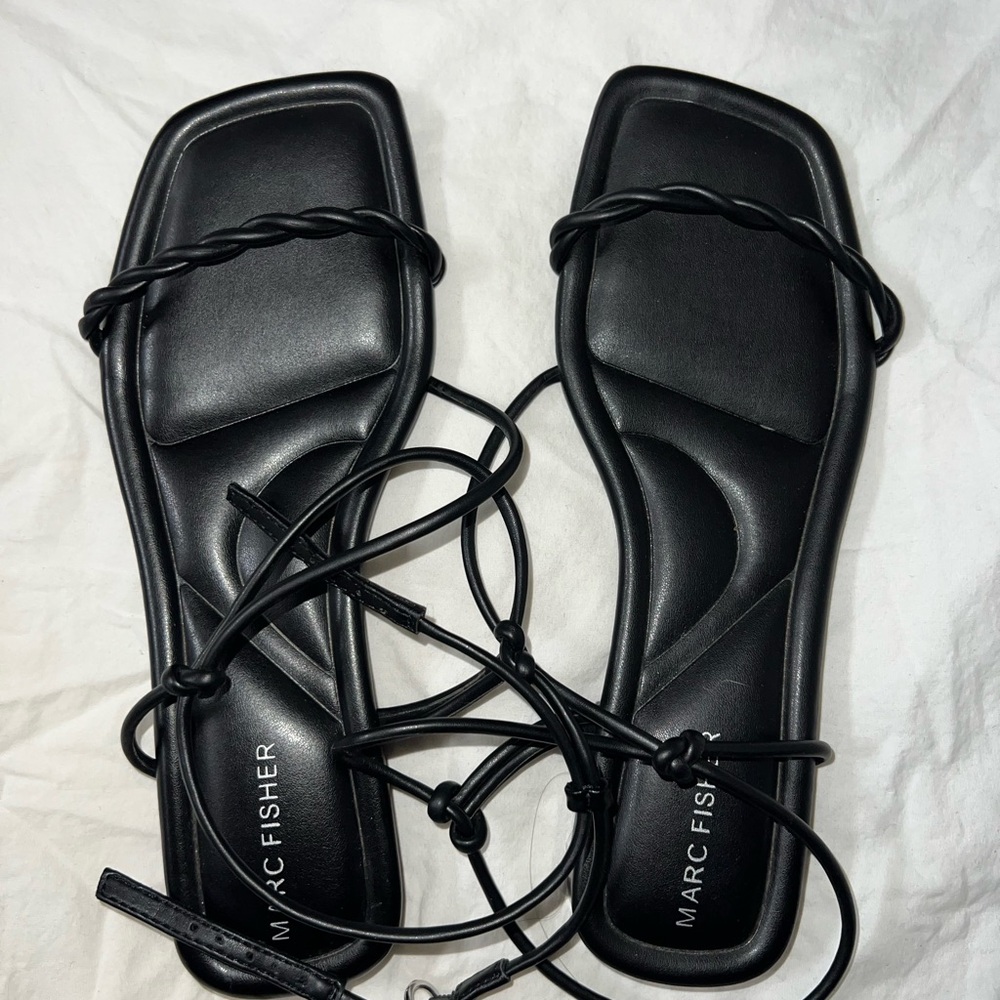 Marc Fisher Black Strappy Sandals